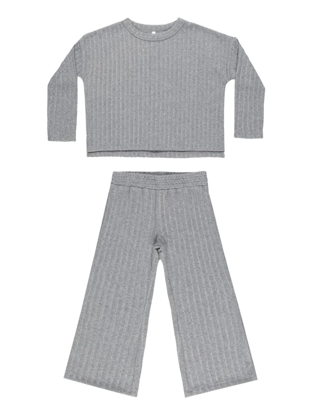 Rylee + Cru Girl’s Gray Ribbed Set